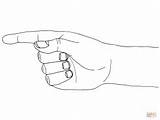 Pointing Hand Coloring Pages Main sketch template