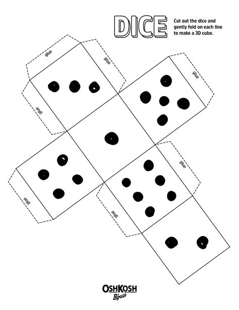 dice coloring page