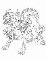 Cerberus Scary Coloring Pages Printable Categories Mythology Greek sketch template