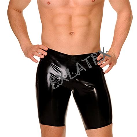 latex panties men sexy lingerie underpants latex rubber black boxer
