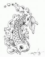 Koi Coloring Pages Tattoo Japanese Dragon Fish Print Drawing Tattoos Flash Printable Colouring Adults Beautiful Pez Tumblr Color Adult Biscuits sketch template