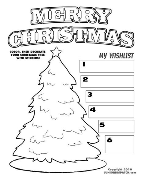 christmas tree  list coloring page calendario de adviento calendario
