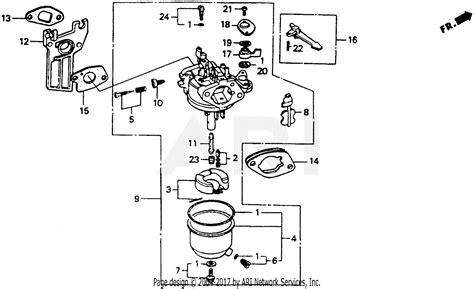 honda wbx  water pump jpn vin gx  parts diagram  carburetor