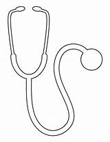 Stethoscope Template Pattern Printable Stencils Outline Patterns Drawing Coloring Craft Nurse Patternuniverse Crafts Templates Estetoscopio Kids Stencil Use Pages Preschool sketch template