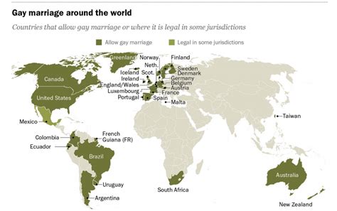 Mapa Del Matrimonio Homosexual En El Mundo Una Minoría De Países