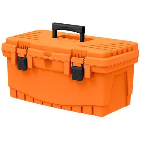 The Home Depot 19 In Plastic Tool Box With Metal Latches