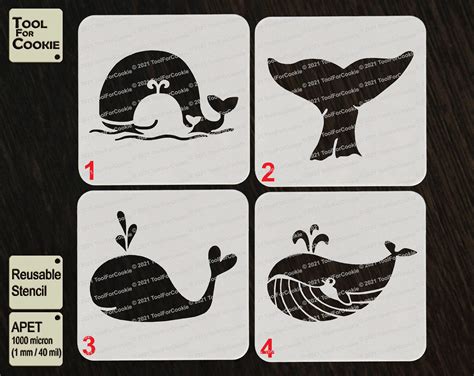 whale stencil custom stencil  font  design  size etsy australia