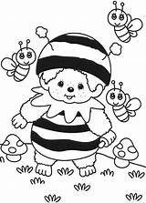 Coloring Bee Bumble Pages Cute Kid Color sketch template