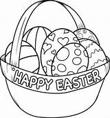 Easter Basket Egg Coloring Book sketch template
