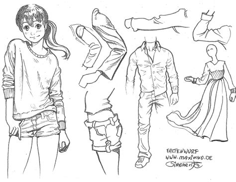 falten und kleidung zeichnen lernen  fuer manga comic und concept art
