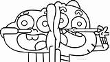 Gumball Darwin Coloring Pages Comic Funny Amazing Wecoloringpage Categories sketch template