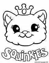 Coloring Cute Pages Cat Easy Printable Squinkies Girls Print Color Drawing Sheets Kids Cats Chibi Dog Filminspector Crown Getdrawings Kittens sketch template