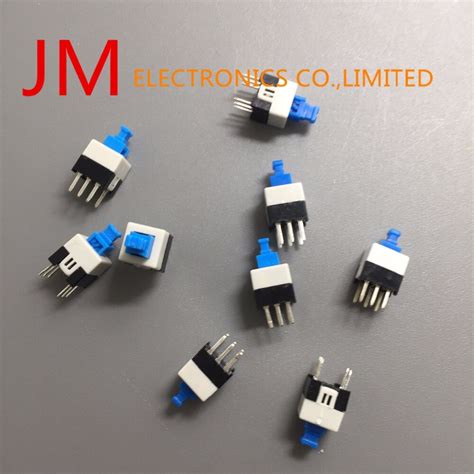 pcs   mm pcb momentary tact tactile push button switch  lock  pin dip  switches