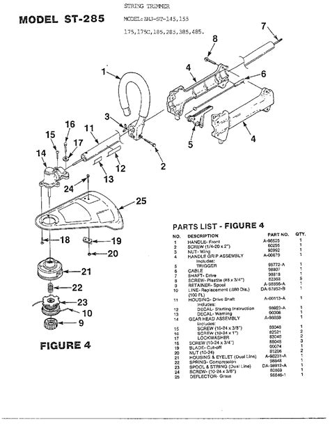 homelite trimmer parts diagram  wiring diagram