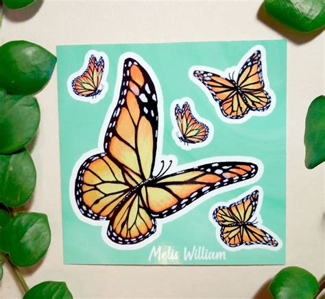 planche stickers papillons melis williams ko fi shop ko fi  creators  support