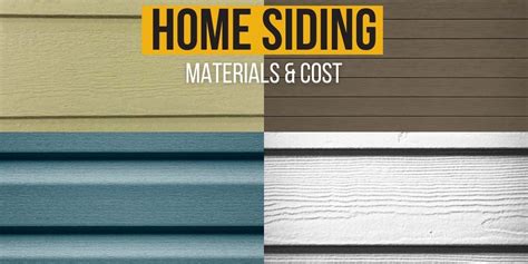 home siding materials costs