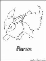 Flareon Coloring Pokemon Pages Printable Template Advanced Getcolorings Pag sketch template