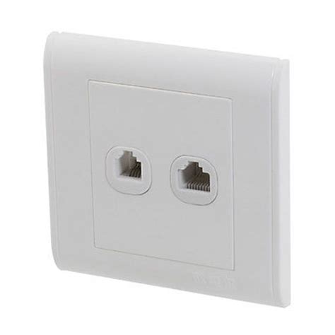 rj telephone rj network socket double outlet wall plate panel  switches  home