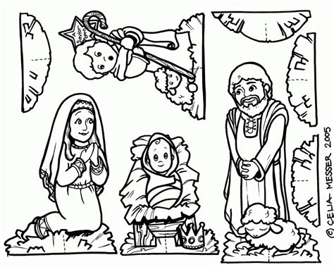birth  jesus coloring pages coloring home