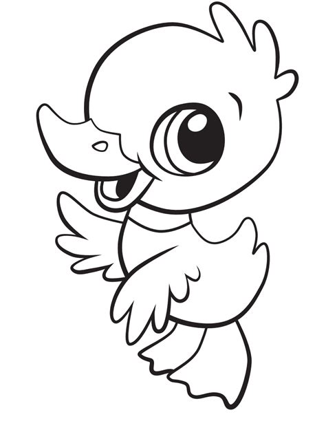 cute baby duck coloring page  printable coloring pages  kids