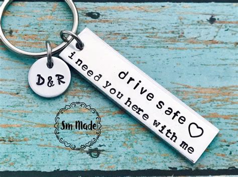 drive safe        heart  initials etsy