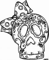 Muertos Dia Los Coloring Pages Dead Skull Melonheadz Skulls Printable Faces Clipart Skeleton Happy Color Calavera Sugar Kids Adult Coloringhome sketch template