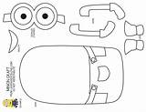 Minion Coloring Pages Print Printable Template Goggles Cutouts Minions Cut Patterns Pattern Craft Printablee Bob Paper Para Make Birthday Happy sketch template