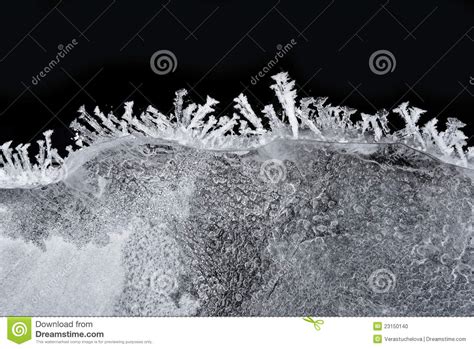 ice border stock photo image  dark froze isolated