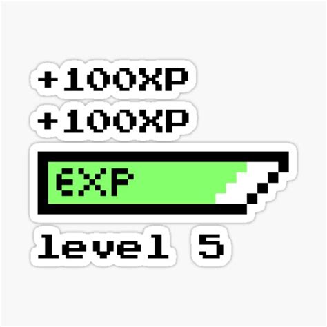 exp bar sticker  sale  pixelstation redbubble