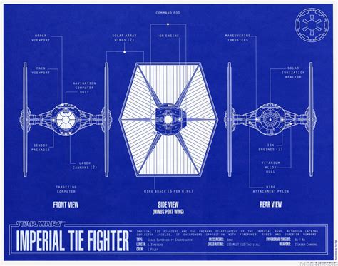 tie fighter blueprint fondos de escritorio naves de star wars fondos de pantalla