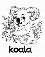 Coloring Koala Pages Color Book Print Australia Koalas Colouring Bear Animals Sheet Bears Kids Ws Printable Cute Kawala sketch template