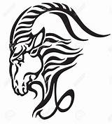 Capricorn Tattoo Sign Tribal Zodiac Goat Vector Logo Head Astrological Capricorne Illustration Sea Stock Tatouage Horoscope Dessin Tattoos Designs Dreamstime sketch template