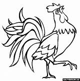 Coloring Rooster Clipart Pages Year Library sketch template