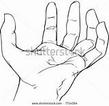 Hand Palm Open Drawing Outline Clipart Palms Template Drawings Clip Paintingvalley Cliparts Library Come Collection sketch template