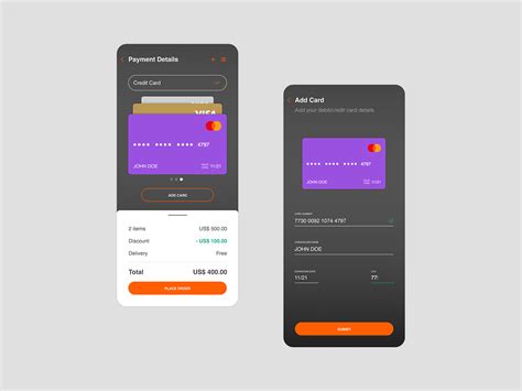 daily ui  credit card checkout behance