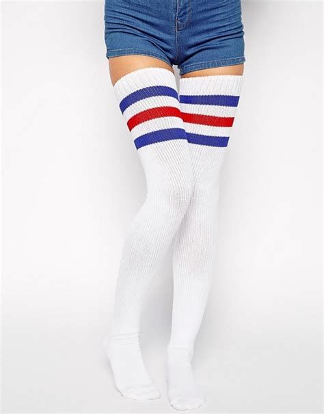 American Apparel American Apparel Thigh High Striped Sock