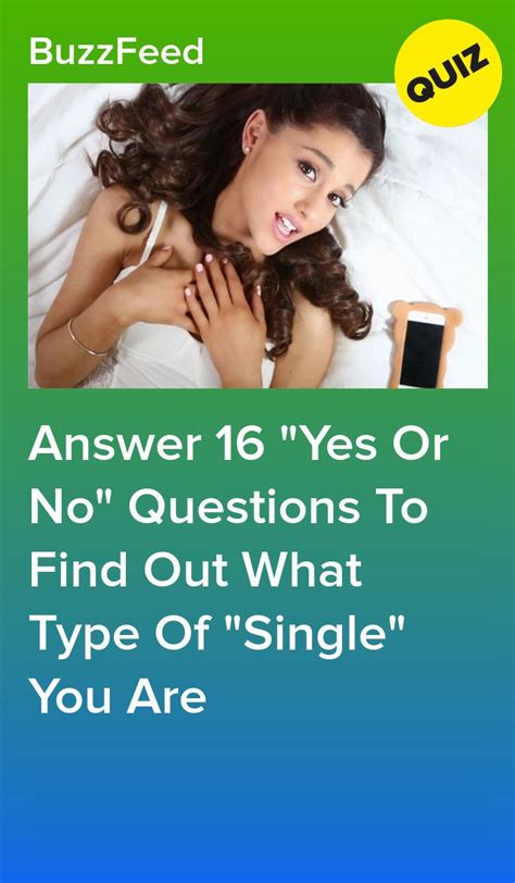 answer 16 yes or no questions to find out what type of single you