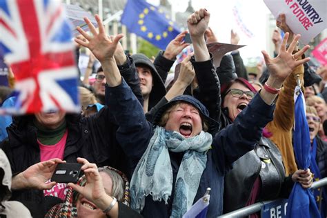 brexit referendum london protesters   cry alive
