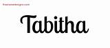 Tabitha Name Tattoo Designs Handwritten sketch template