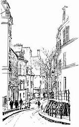 Montmartre sketch template