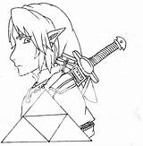 Zelda Coloring Pages Triforce Printable Template sketch template