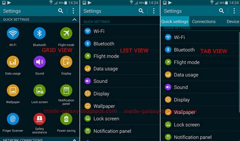 galaxy samsung galaxy    change  settings menu view  android  kitkat