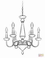 Chandelier Drawing Draw Coloring Candelabra Step Tutorials Easy Pages Drawings Furniture Supercoloring Kids Simple Dessin Shape Body Template Sketch Chandeliers sketch template