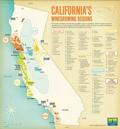 central coast wine  varieties  regions wine folly map