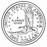 Coloring Pages Dollar American Coins Native Coin Mint Collection Unum Pluribus Bald Eagle sketch template