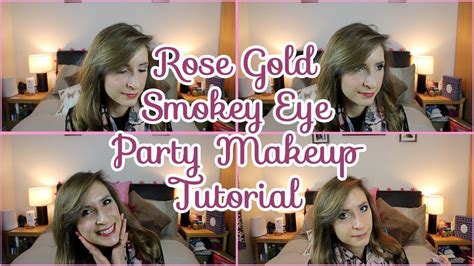 Party Makeup Tutorial Rose Gold Smokey Eye Youtube