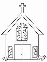 Church Drawing Simple Country Churches Easy Drawings Sketches Sketch Coloring Template Paintingvalley sketch template