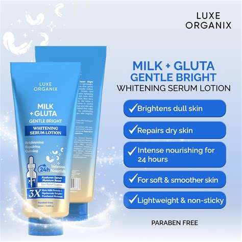 luxe organix milk gluta retinolgluta niacinamidearbutin whit
