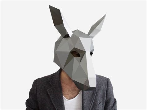 donkey mask diy paper mask template lapa studios