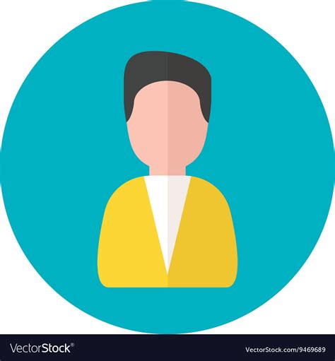 man icon manager symbol  flat style  vector image